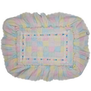 VINTAGE PASTEL PLAID SHAM PILLOWCASE – FITS 25" x 19" – EVERWEAR USA